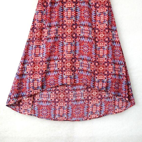 GB Lined Swing Dress Boho Flowy Sleeveless Multicolor Womens Small Hi-Lo Style - Picture 5 of 10